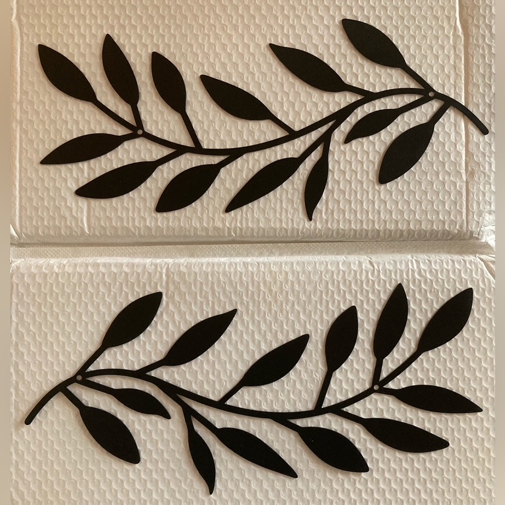 Set of 2 Metal Olive Branches